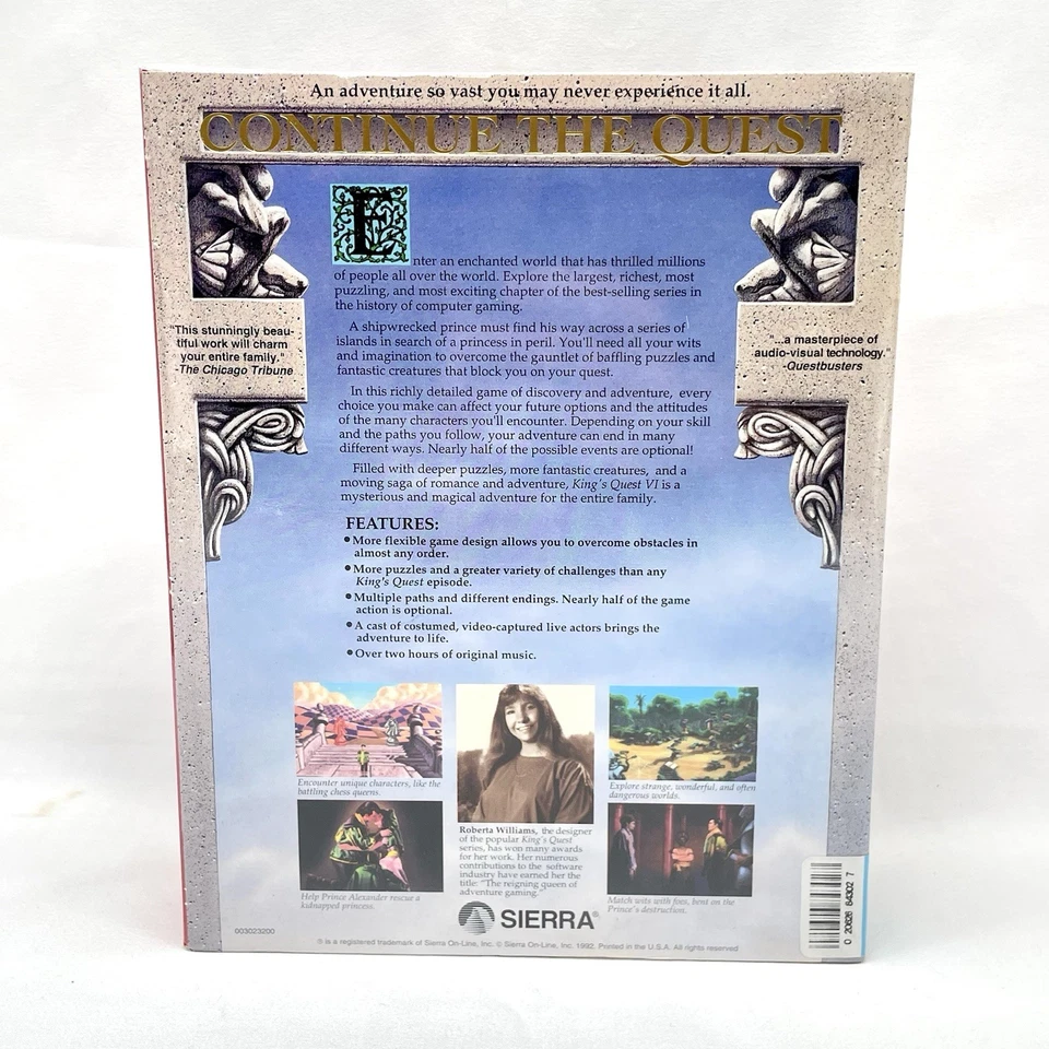 King's Quest VI 6 Heir Today PC MS-DOS 5.5" Disk NEW Sealed Big Box Sierra 1992 - Image 2 of 4