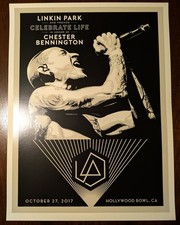 Linkin Park Chester Bennington 10/27/2017 Obey Shepard Fairey Art Print Poster