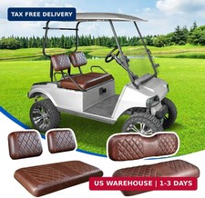 NOKINS 4PCS Golf Cart Seat Covers Kit, Front and Rear Seat Covers Fits Club Car