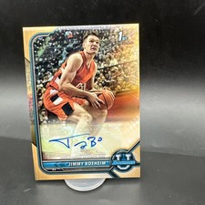 Jimmy Boeheim Auto RC /25 made orange shimmer 2021-22 Bowman University Chrome