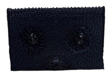 Beaded Black Walborg Clutch Purse Made In Japan By Hand With Snap Closure