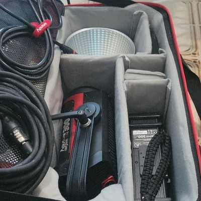 Aputure Light Storm 300d II Padded Case with Accessory Compartments, Gray/Red