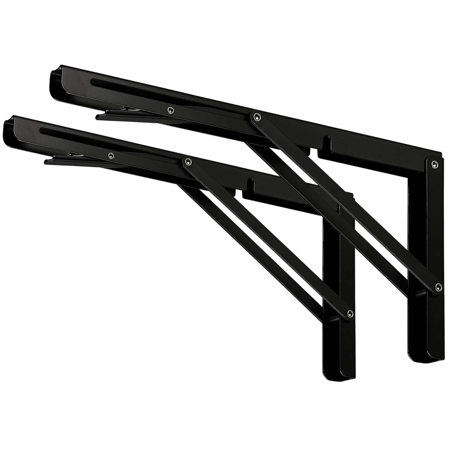 Durable DIY Folding Shelf Brackets - 24" Black, Pack of 2
Opens in a new window or tab