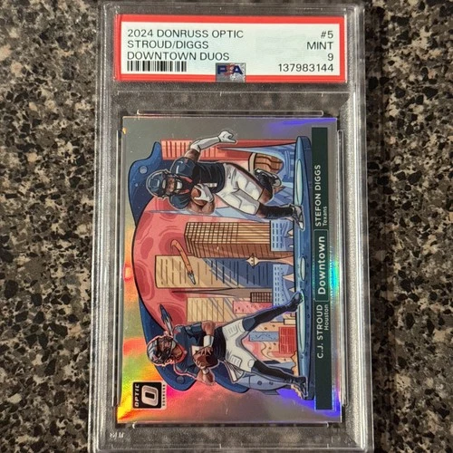 2024 Panini Donruss Optic - Downtown Duos C.J. Stroud, Stefon Diggs #5 PSA 9