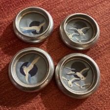 Lot Of 4 Vintage Seagull Coasters Flying Silv...