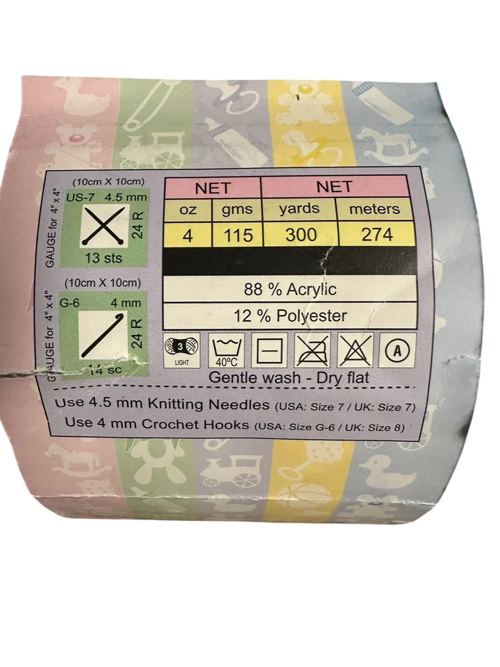 Baby Bee Baby Boucle 2004 Blue Boy #51 (4) madejas hilo 4 oz peso ligero 300 yd Foto 4 de 4