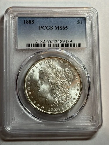 1888-P Morgan Silver Dollar PCGS MS65 Blast White Superb Eye Appeal