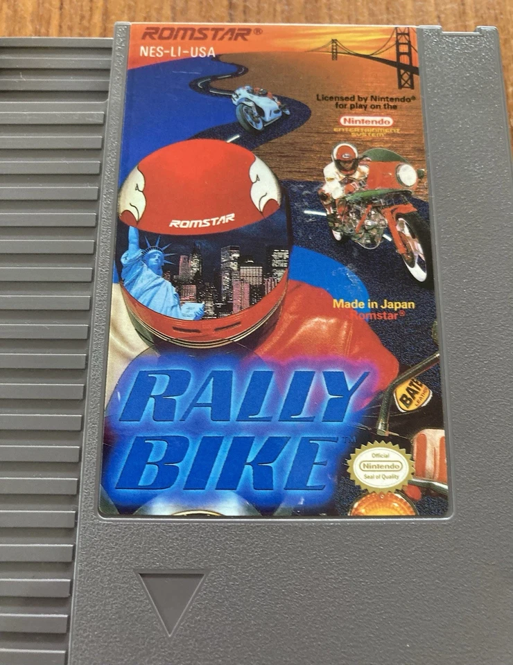 NES ~ RALLY BIKE ~ Nintendo Game 3 Screw NES-LI-USA Game Cart Only NTSC - Image 2 of 4