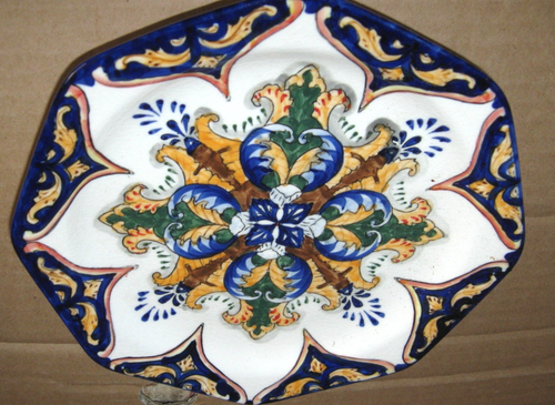LOT of 6- I Godinger & Co. Hand Painted Plates Scalloped, COLLECTABLES - Afbeelding 2 van 8