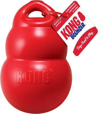 KONG Bounzer Hundespielzeug - Weich Und Flexibel - Klassisches Design  Groß  Rot