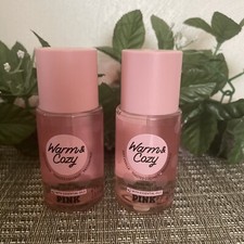 2X Victoria's Secret Pink WARM  COZY Body Mist 2.5 Fl Oz Spray Travel NEW