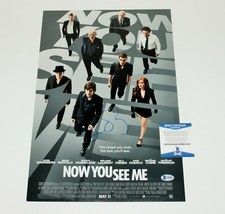 ACTOR JESSE EISENBERG SIGNED 'NOW YOU SEE ME' 12x18 MOVIE POSTER BECKETT COA BAS