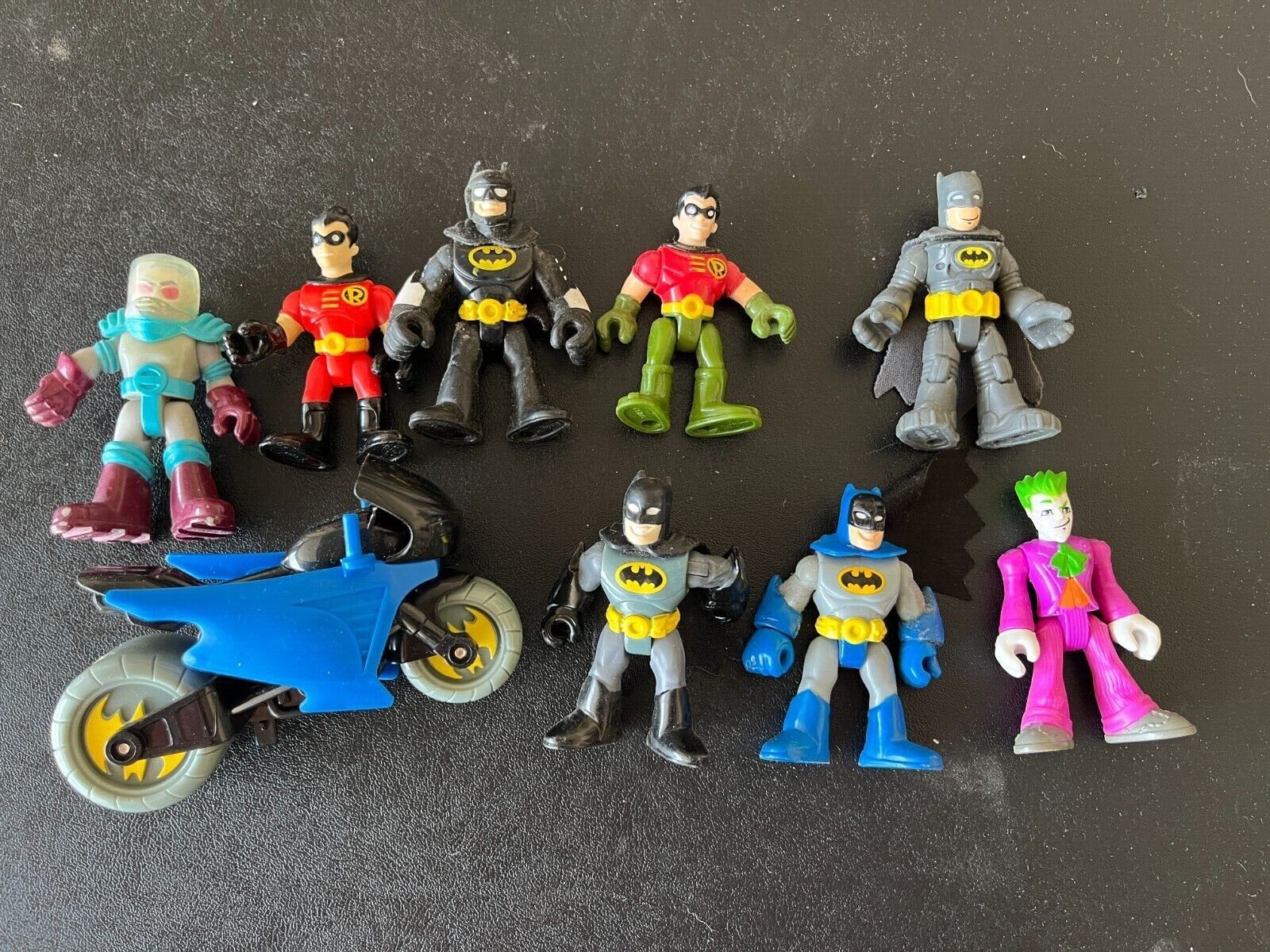Fisher Price IMAGINEXT Super Hero Squad BATMAN ROBIN JOKER FREEZE Figures Lot x8