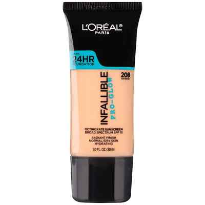 Loreal Infallible Pro-Glow Foundation - 208 Sun Beige