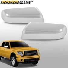 Pair Top Half Chrome Mirror Cover Right & Left Fit For 2009-2014 Ford F-150