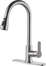COBBE Stainless Steel Single Handle Kitchen Faucet in Brushed
