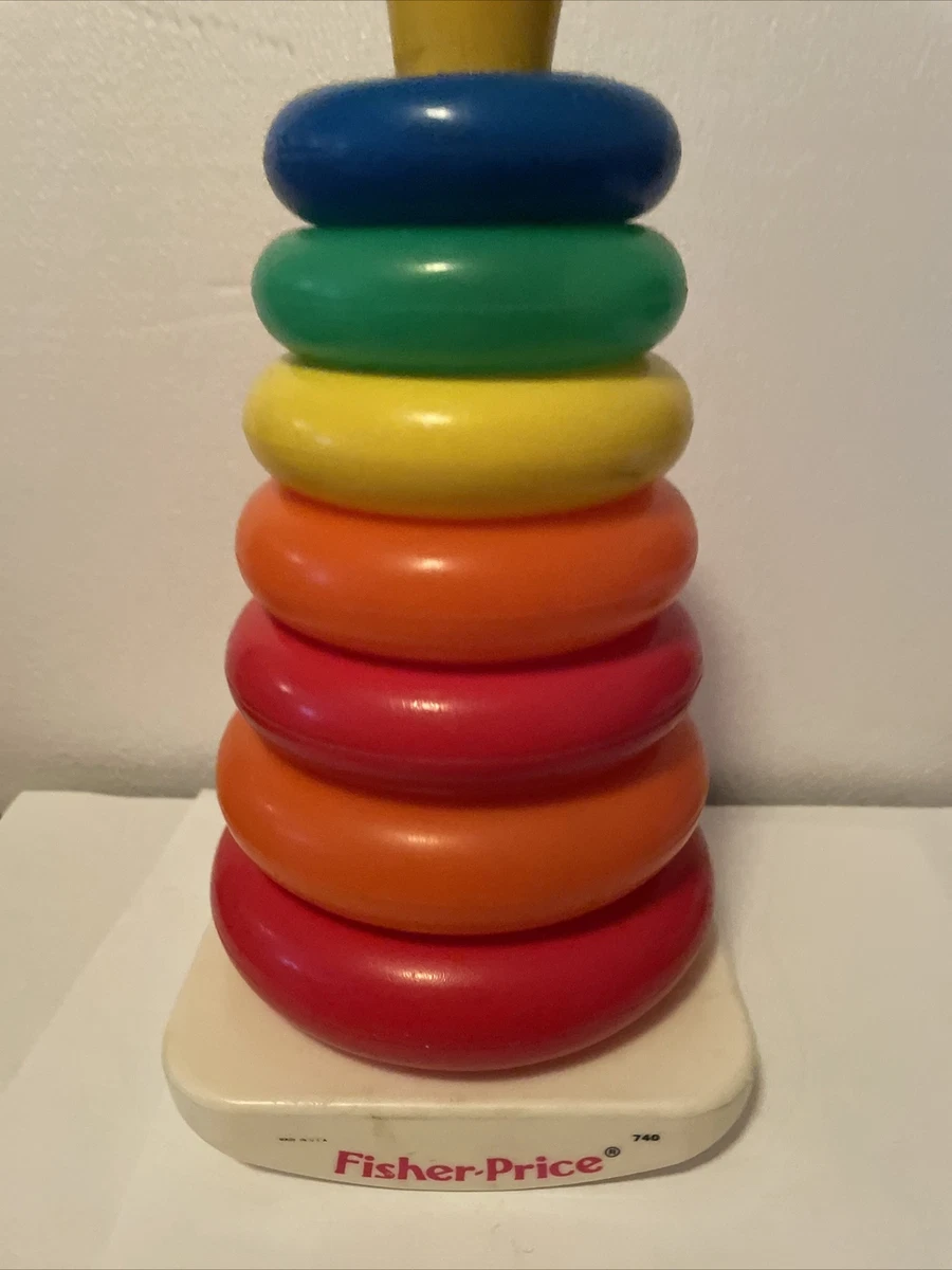 Vintage Fisher Price Rock a Stack 740 Stacking Ring Toy