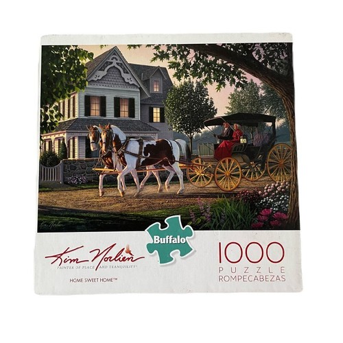 Buffalo Kim Norlien Puzzle 1000 Piece - Home Sweet Home - Antique Horse Carriage