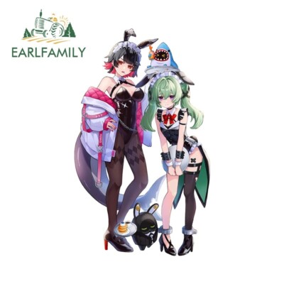 EARLFAMILY 5.1'' Bunny Ellen Joe Car Stickers Water Bottles Luggage Vinyl Decals