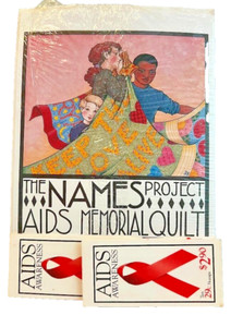 Unopened Set of AIDS Quilt Note Cards by Mary Engelbreit  & Two Books of Stamps