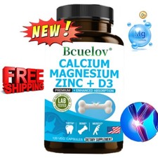 Image of Calcium Magnesium Zinc Supplement with Vitamin D3 for Bone Teeth-Muscle Function