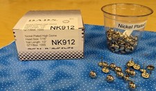 4 Boxes Nickel Plated Decorative Upholstery Tacks Box 1000 7/16"Dia 1/2"L New