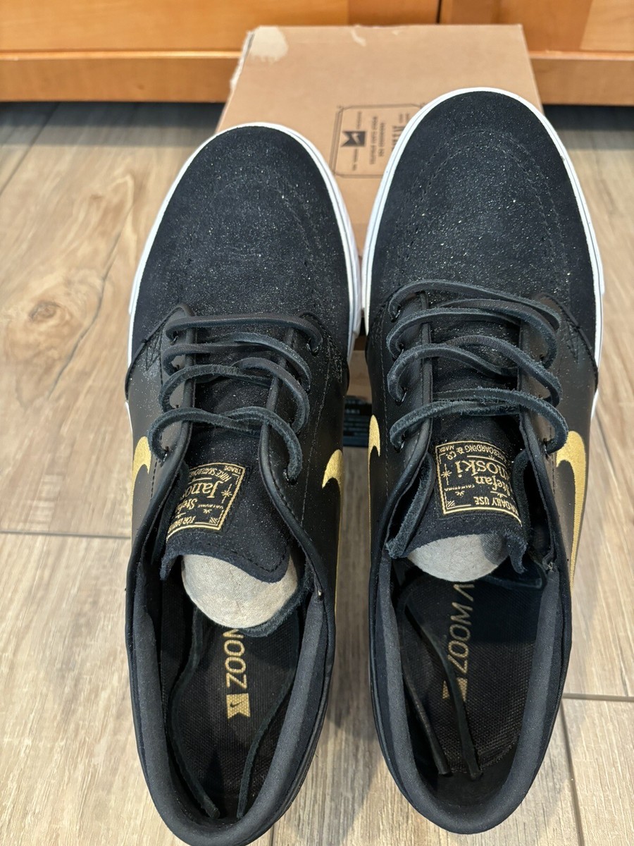 Size 9.5 - Nike SB Stefan Janoski Black & Metallic Gold