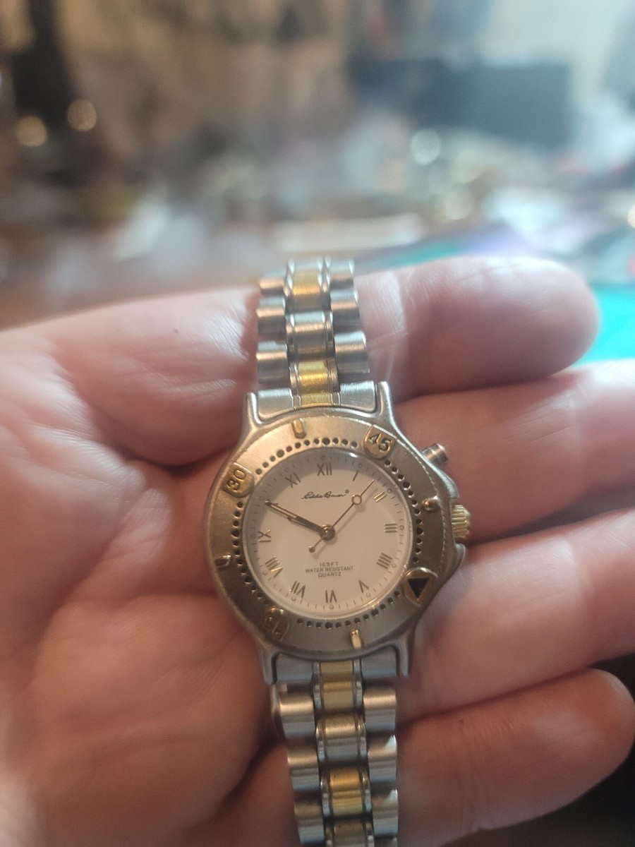 Ladies 31mm Eddie Bauer Light Up Pacific Watch Quartz Silver Gold Tone Ladies 31mm Eddie Bauer Light Up Pacific Watch Quartz Silver  main image 2