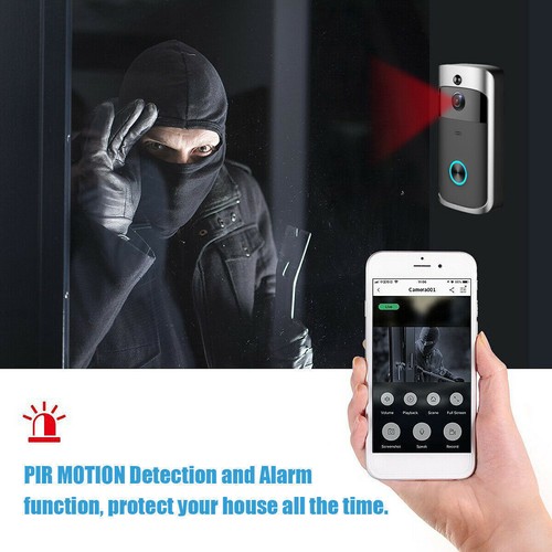 Wireless WiFi Video Doorbells Two-Way Smart Phone Door Ring Security Camera Bell - Picture 4 of 17