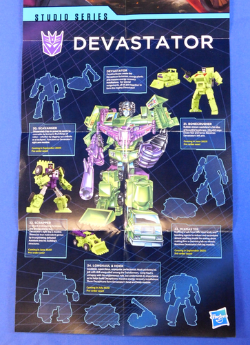 TRANSFORMERS STUDIO SERIES 86 CATALOG DEVASTATOR POSTER HASBRO PROMO - Picture 4 of 8
