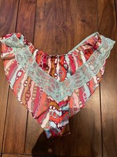 Victorias Secret Satin Lace Bikini Panty Medium Smooth silky M