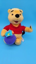 Disney Winnie the pooh with Flower pot and bumble bee 1998 plush toy