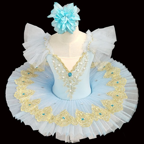 Kids Sequined Professional Ballet Tutu Dress Stage Wear Swan Ballerina Costumes - Foto 2 di 26