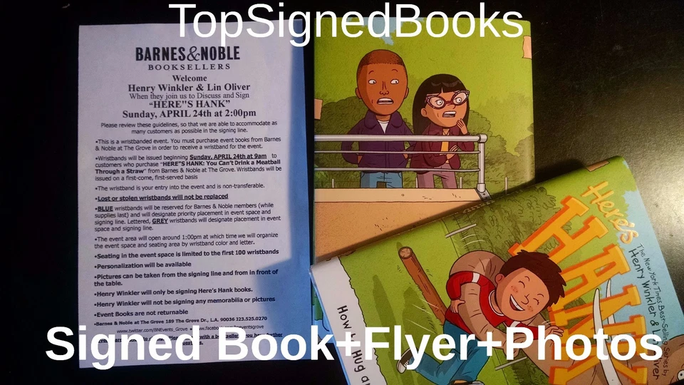 SIGNED Here's Hank: How to Hug an Elephant 6 by Henry Winkler and Lin Oliver new - Image 3 of 4