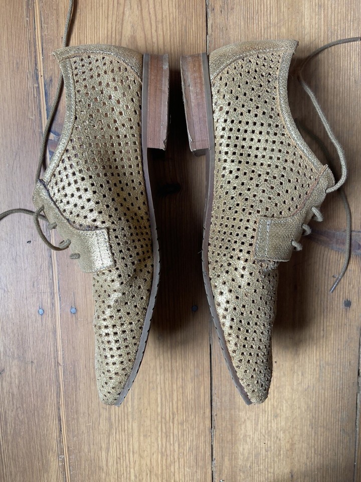esska gold Lace Up Shoes brogues size 5 eBay