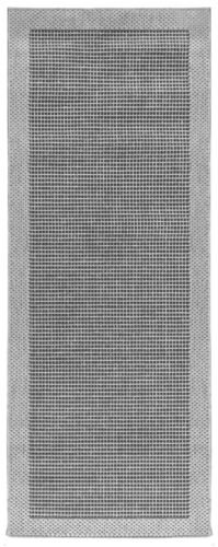 Alfombra antideslizante Lisboa Dot Border negra gris interior/exterior - 67x230 cm - Imagen 1 de 1