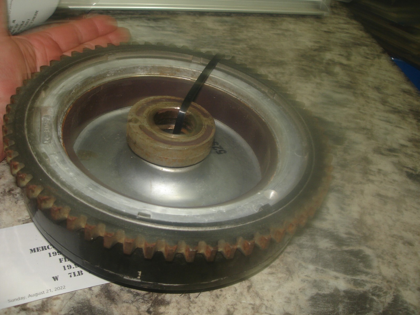 Mercury force 35hp 1991 357 e91b flywheel boat motor part Bin 4001 eBay