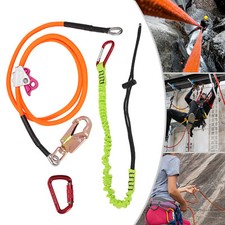 Modern Steel Wire Core Flipline Kit Tree Climbing Lanyard Flip Line Orange NEW