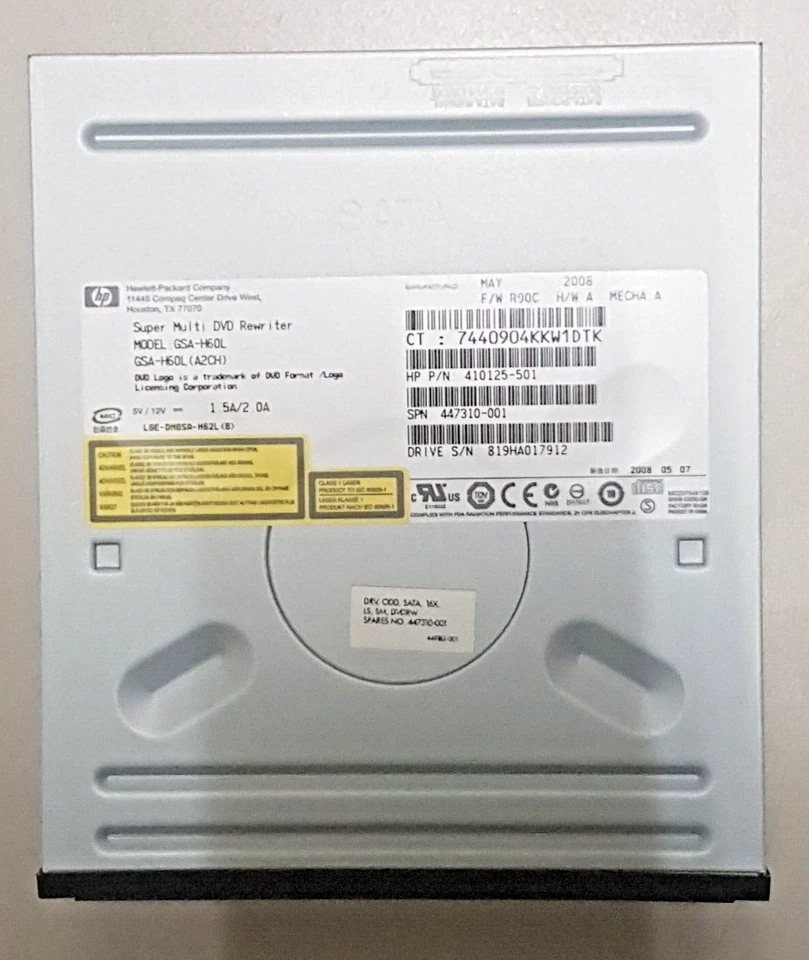 Super Multi DVD Rewriter for PC HP SATA GSA-H60L DVD Rw 5.25 " Internal - Image 2 of 2