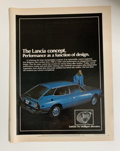 1978 Lancia Coupe Print Ad The Intelligent Alternative Italy Made 2 Door