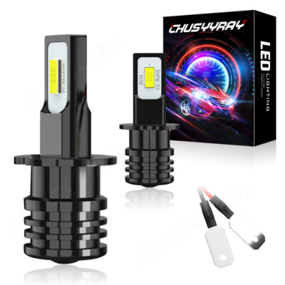 2PCS H3 LED FOG LIGHT BULBS CONVERSION KIT SUPER BRIGHTER CANBUS 6000K WHITE
