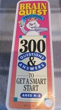 1993 Brain Quest Preschool Classic Deck 1, 300 Questions  Answers Ages 4-5