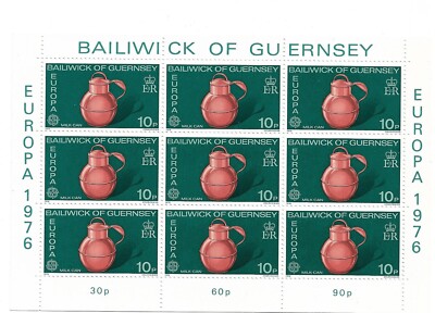 Guernsey, 1976 C.E.P.T.-Handarbeit, 2 Miniblätter postfrisch **