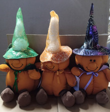 Halloween Pumpkin Witches Plushies: Set of 3 apx: 13'H OBO FBA118-4