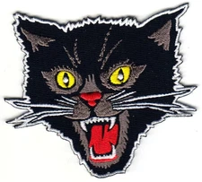 Black Fabric Applique Patch 4x3.5 Inches Detailed Embroidery for Clothing Bags