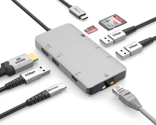 EZQuest USB C Hub Docking Station 8 in 1 with 4K HDMI, 1 Gbit Ethernet, 3 USB...