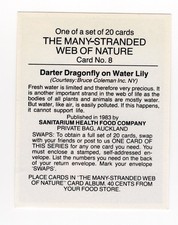 Sanitarium NZ. #08 Darter Dragonfly on Water Lily