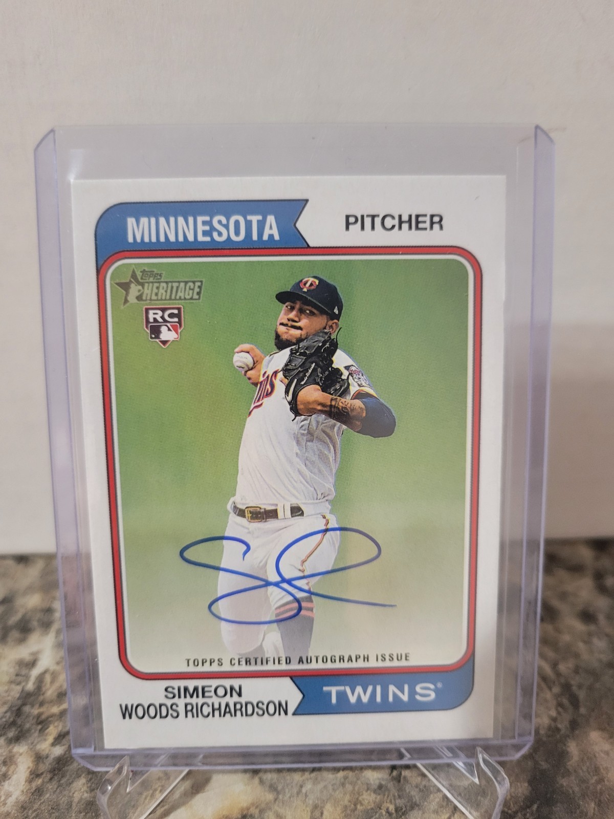 2023 Topps Heritage - Real One Autographs Simeon Woods Richardson #ROA-SWR (AU,