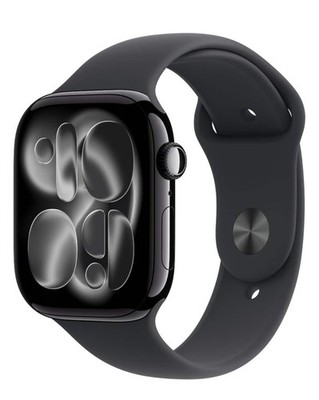 Apple Watch Series 11 46mm GPS+Cellular Jet Black Case/Sport Band M/L MFC44LW/A