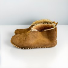 LL Bean Wicked Good Slippers Men Size 11 Brown Suede